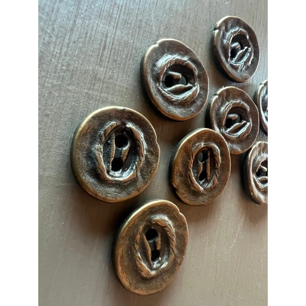Vintage Metal Buttons Crafts 0.75